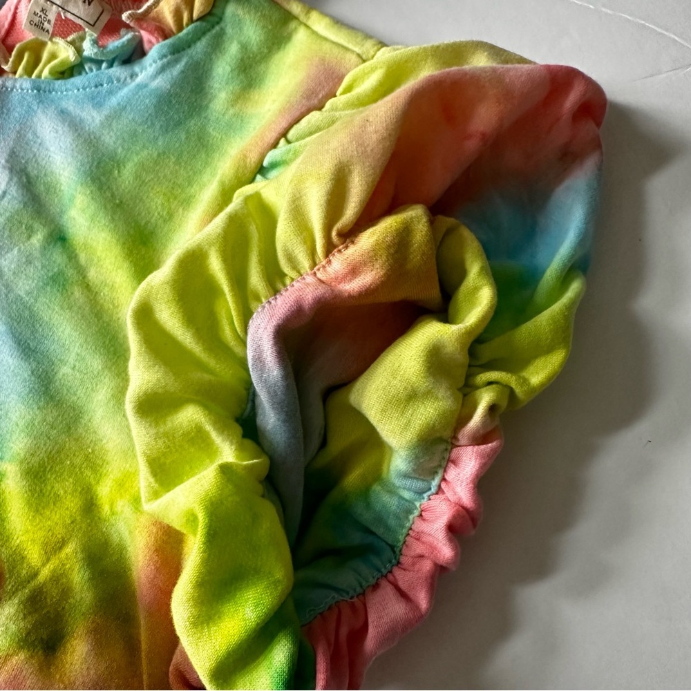Hayden Girls Tie Dye Puff Sleeve Dress - Picture 6 of 6